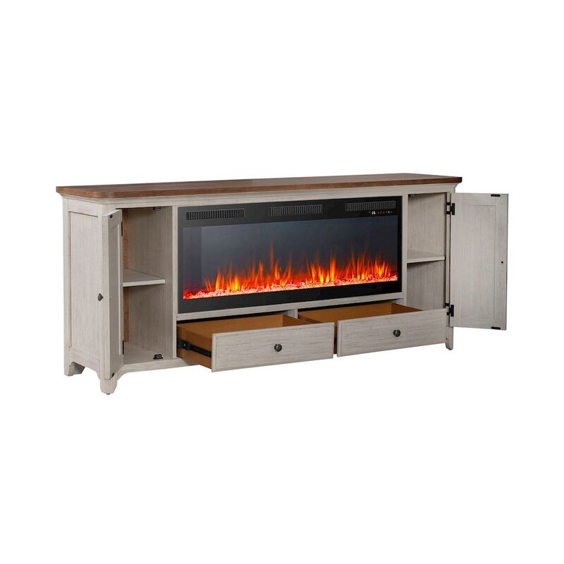 Liberty Furniture Heated LED Fireplace TV Consoles 80 Inch image number 3