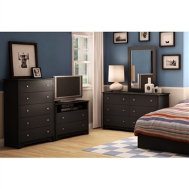 6 Drawer Bedroom Dresser with Nickle Metal Knobs Handles For Elegant Look