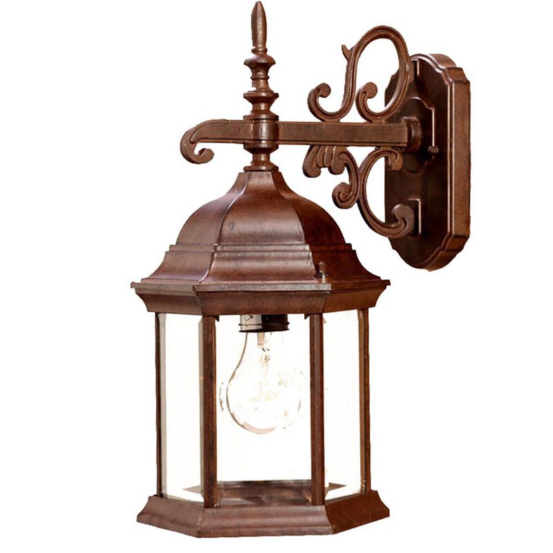 Hanging Domed Glass Lantern Wall Sconce – Weather-Resistant Outdoor Lighting