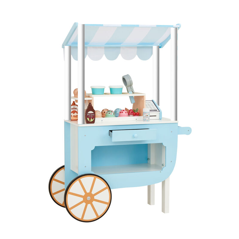 My Little Helper Ice Cream Cart & Accessories, Blue/White image number 4