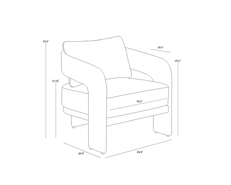 Kellan Natural Louis Cream Lounge Chair image number 8