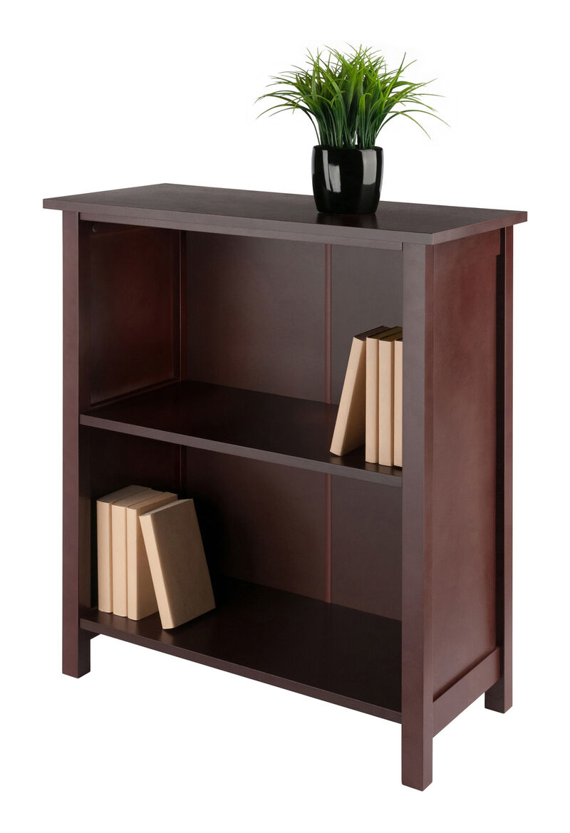 Winsome  3 Tier Medium wood Storage Shelf or Bookcase   Antique Walnut