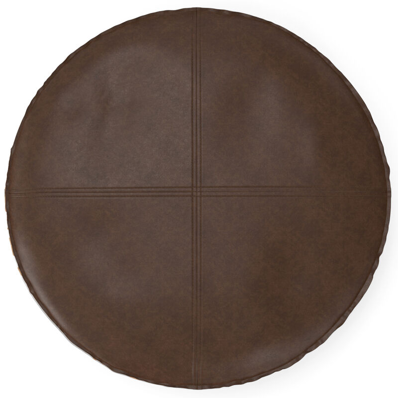 Simpli Home Brody Round Coffee Table Pouf image number 3