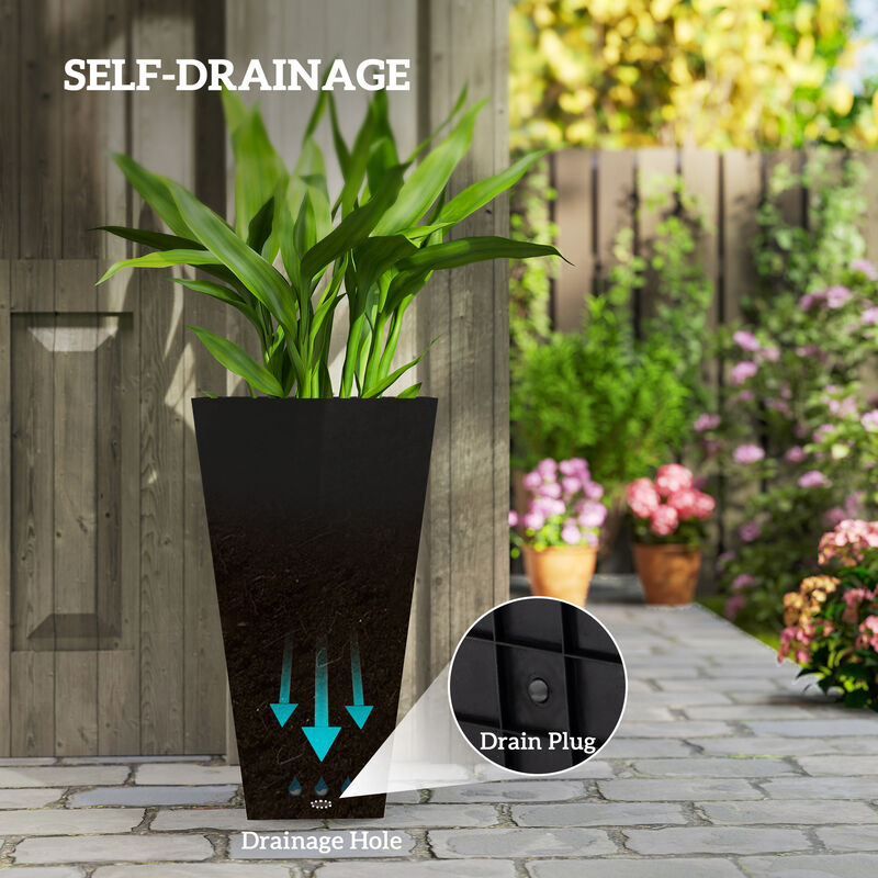 black plant pots small Nova Planter