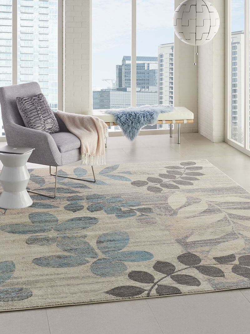 Tranquil TRA01 Ivory/Light Blue 8'10" x 11'10" Rug image number 1