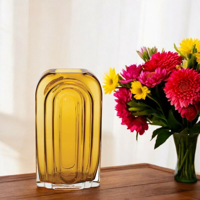 Glass Vase for Home Decor and Floral Arrangements