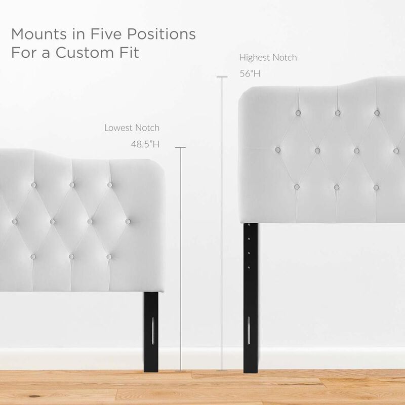 Annabel King Diamond Tufted Performance Velvet Headboard image number 4