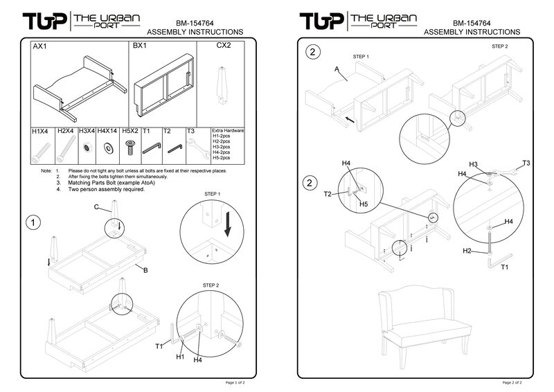 Vesta Bird Collage Print Settee, Multicolor