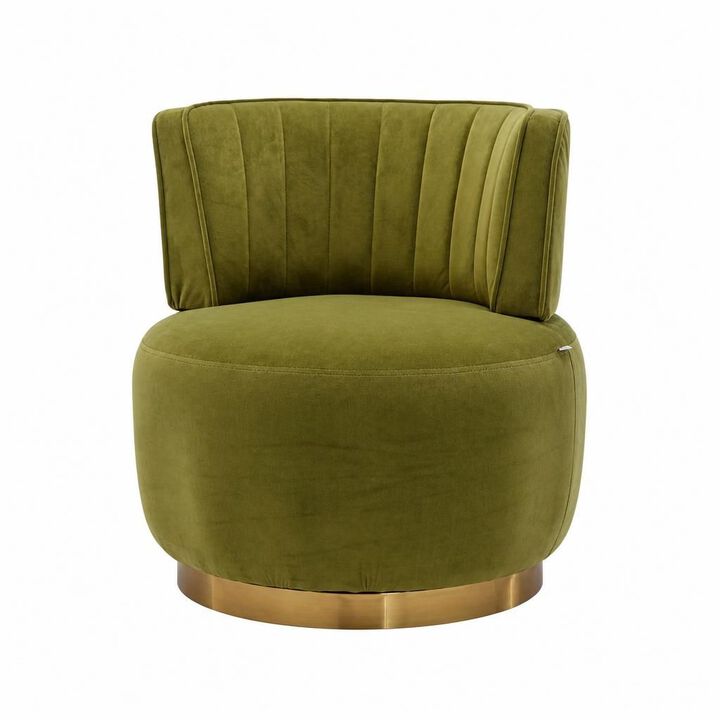 GOODSILO 360 Degree Swivel Barrel Accent Chair, Upholstered Round Armchair for Living Room, Bedroom, Office, Nursery, Lounge, Waiting Rooms