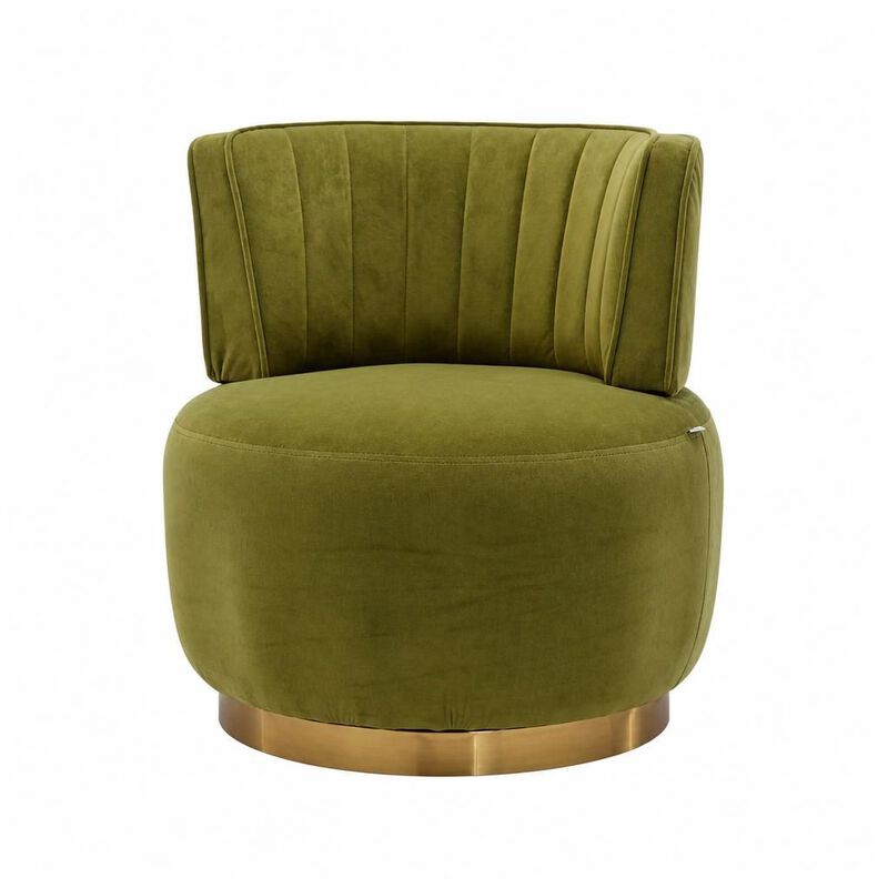 GOODSILO 360 Degree Swivel Barrel Accent Chair, Upholstered Round Armchair for Living Room, Bedroom, Office, Nursery, Lounge, Waiting Rooms image number 0