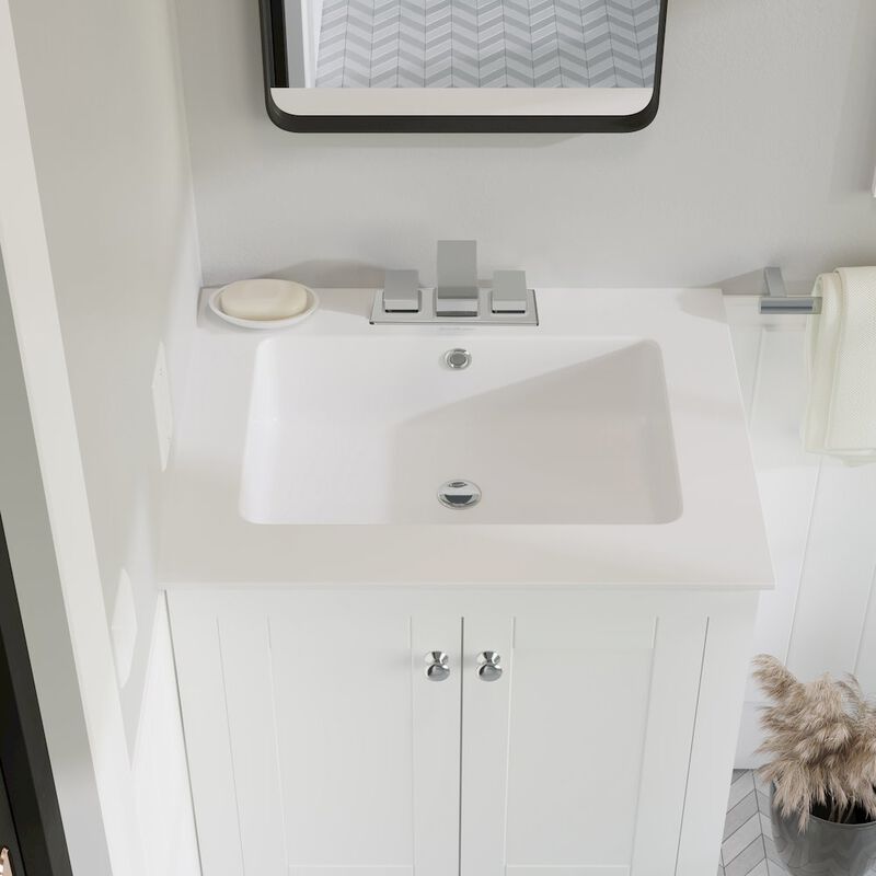 Voltaire 25 Vanity Top Sink with 3 Centerset Faucet Holes image number 4