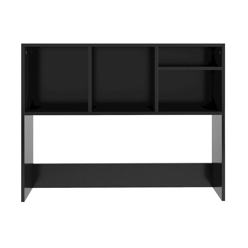 Flash Furniture Lotus Desktop Bookshelf Storage Organizer with Multiple Cubbies in Black image number 5