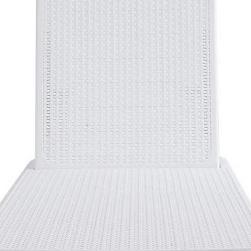 HomeRoots Heavy Duty Plastic Outdoor Stacking Chaise Lounge image number 3