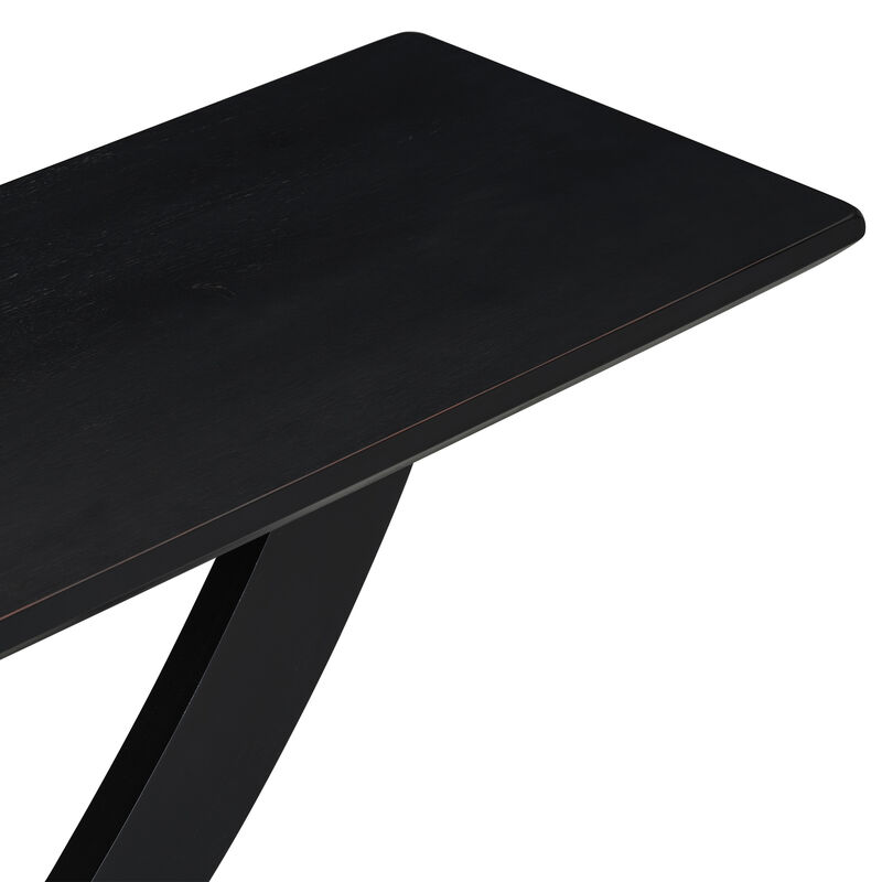 Merax Modern Rustic Console Table with Cross-Leg Design