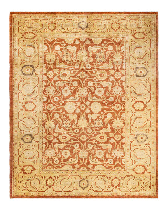 Eclectic, One-of-a-Kind Hand-Knotted Area Rug  - Brown,  9' 2" x 11' 3"