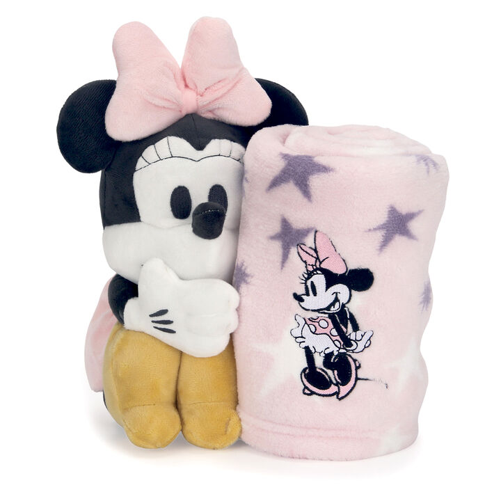 Lambs & Ivy Disney Baby Minnie Mouse Blanket & Plush Baby Gift Set - Pink