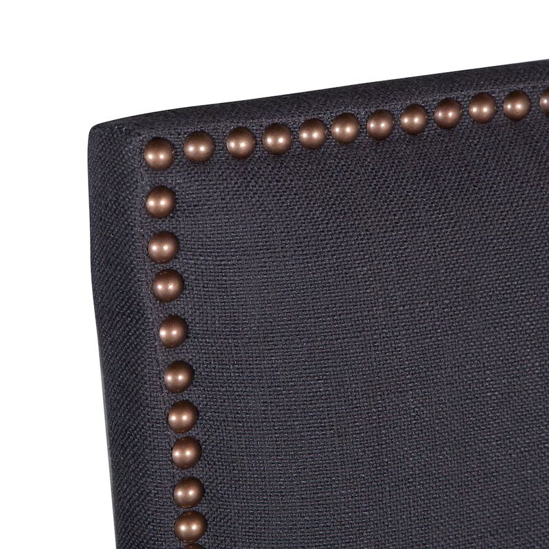 World Interiors Dani High Back Formal Dining Chair in Charcoal