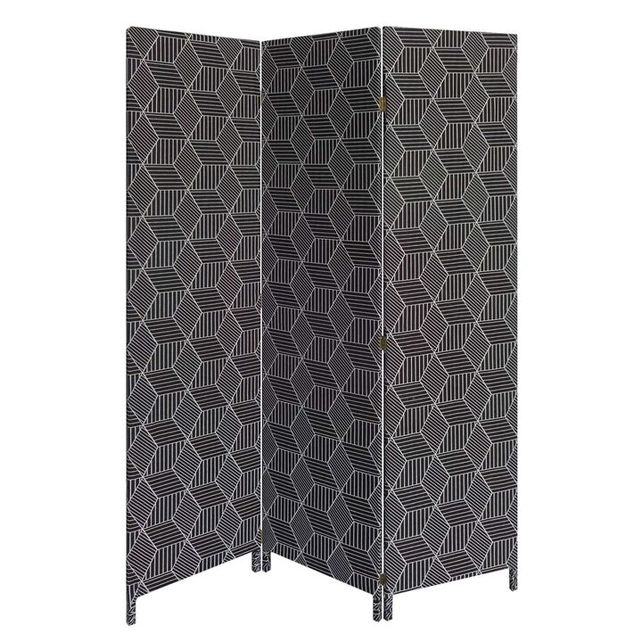 Fabric 3-Panel Room Divider – Easy-Fold Privacy Screen for Living Spaces