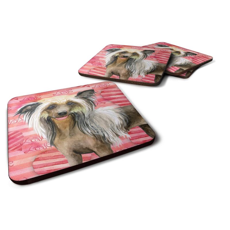Caroline's Treasures Chinese Crested Love Decorative coasters, Multicolor