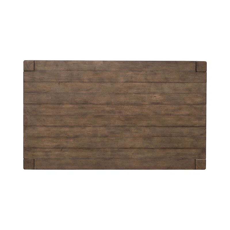 Liberty Furniture Broadmore Living Room Rectangular Cocktail Table - Cobblestone Brown image number 4