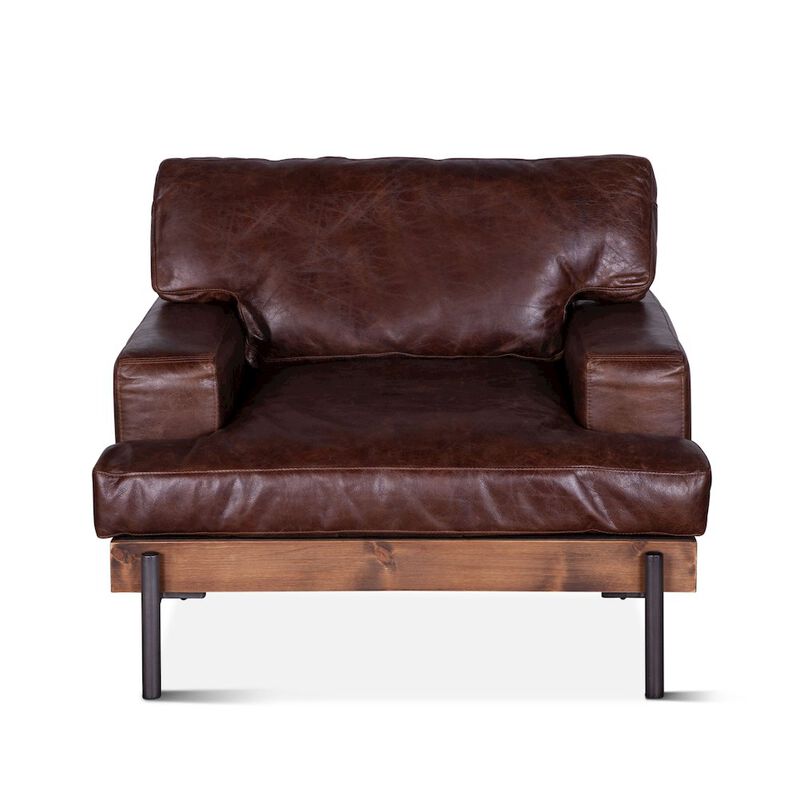 World Interiors Chiavari Armchair in Geisha Brown Leather image number 0
