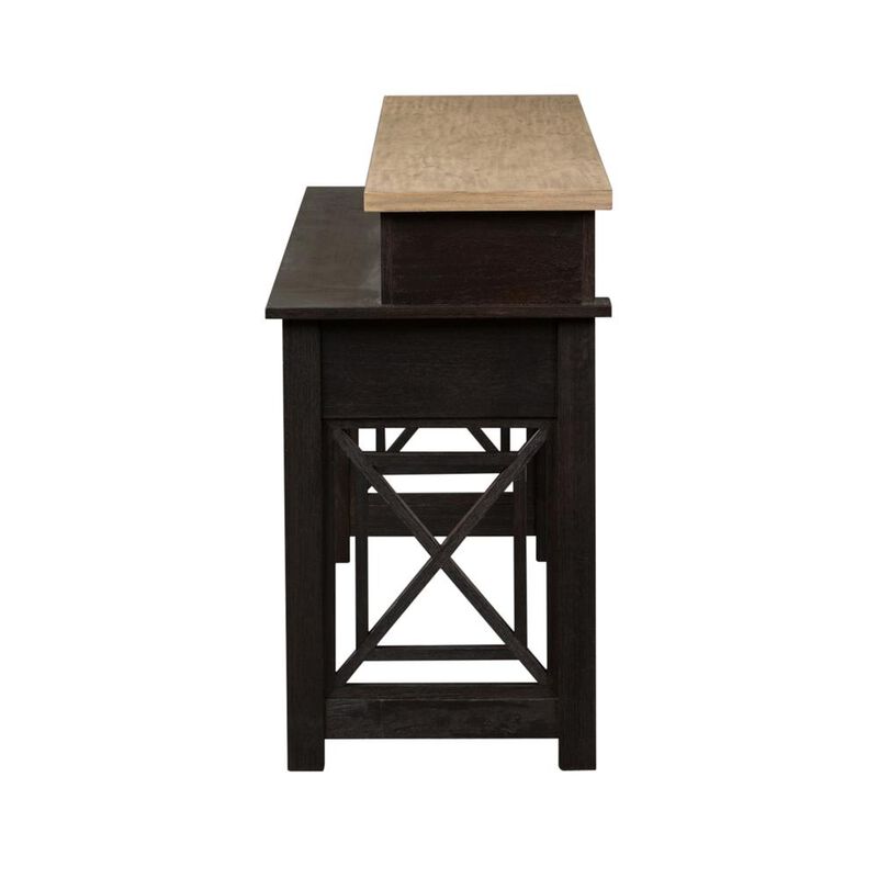 Liberty Furniture Heatherbrook Console Bar Table in Charcoal image number 2