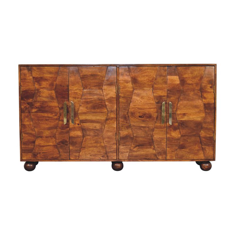 Artisan Furniture Solid Wood Wavecrest Chestnut Cabinet