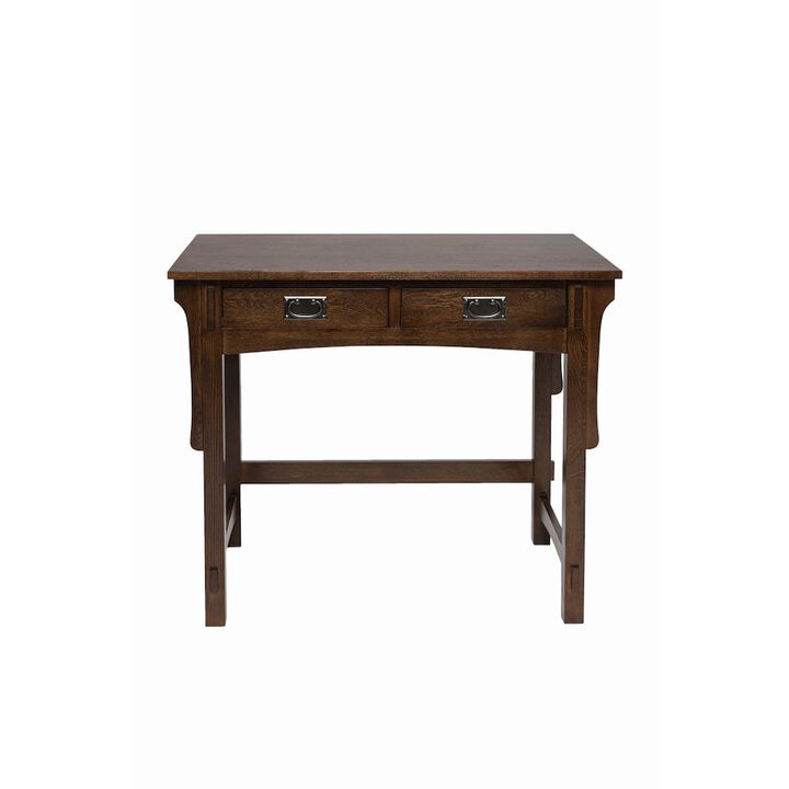 Crafters and Weavers Mission Quarter Sawn Oak Writing Desk - Walnut