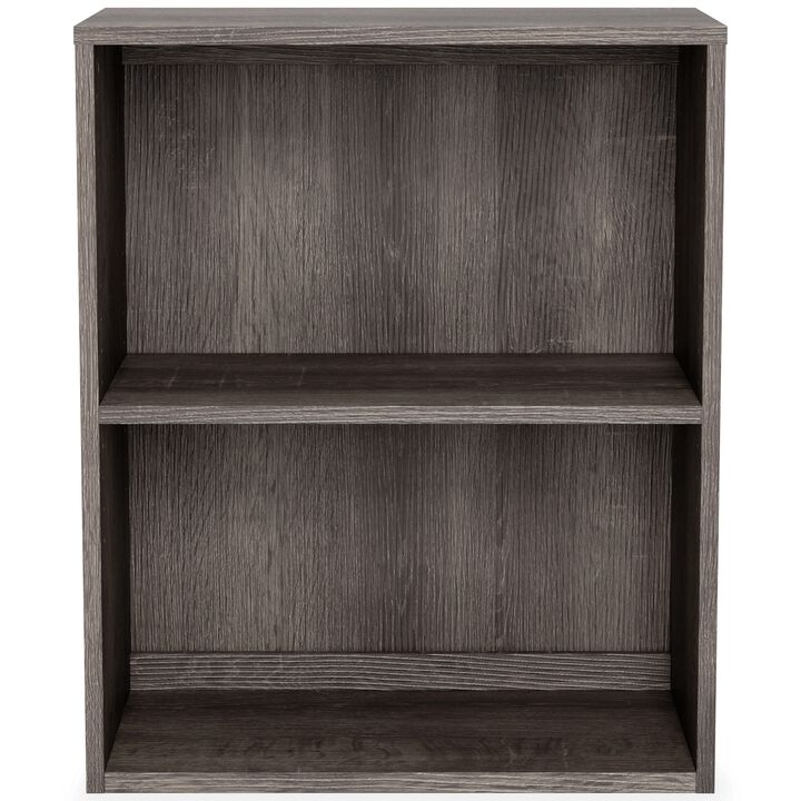 Small Bookcase with 1 Adjustable Shelf, Taupe Brown-Benzara