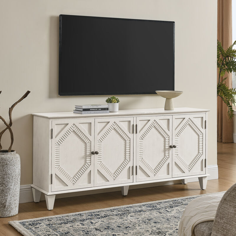 TATEUS 65.2" Mid-Century Modern  Sideboard Buffet Cabinet &ndash; Large Storage Console for Living Room Entryway Kitchen image number 2