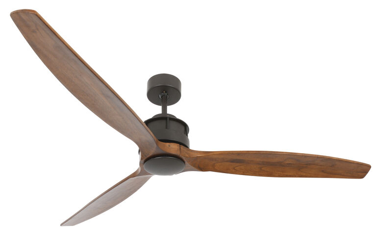 Lucci Air Akmani 60" Rustic Wood Ceiling Fan with Remote Control, Energy Efficient DC Ceiling Fan, Quiet High Airflow Koa Blades image number 0