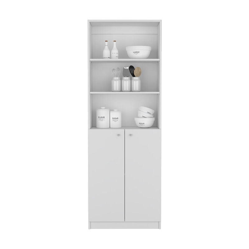 Bookcase Dual-Door Benzoni, Office, White