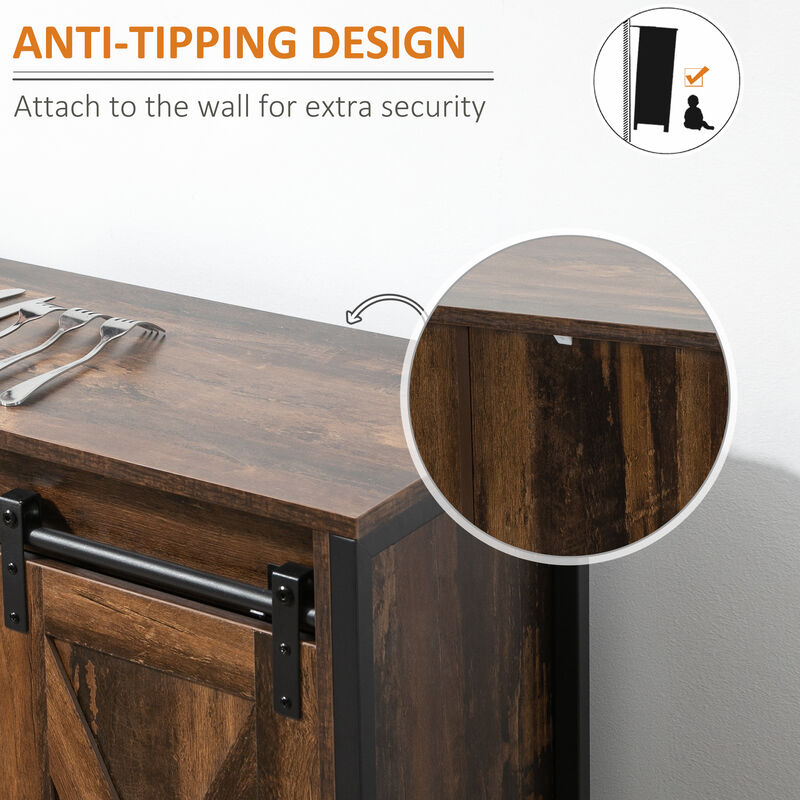 Dirvbi Farmhouse Industrial Sideboard Buffet Cabinet image number 4