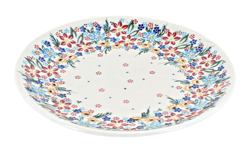 Blue Rose Polish Pottery Arctic Holidays Dessert Plate