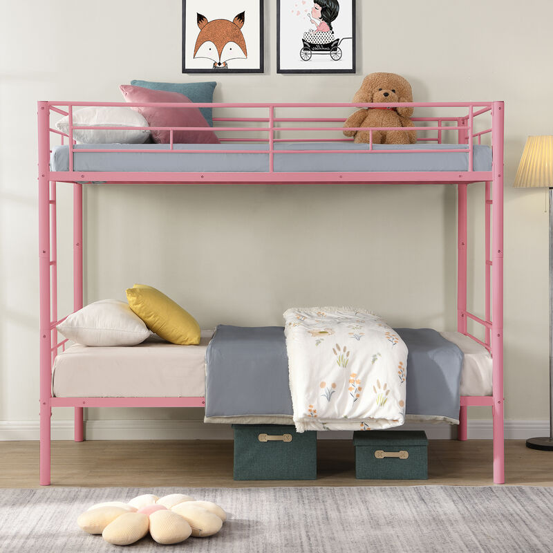 Merax Twin Over Twin Bunk Bed with Sturdy Steel Frame