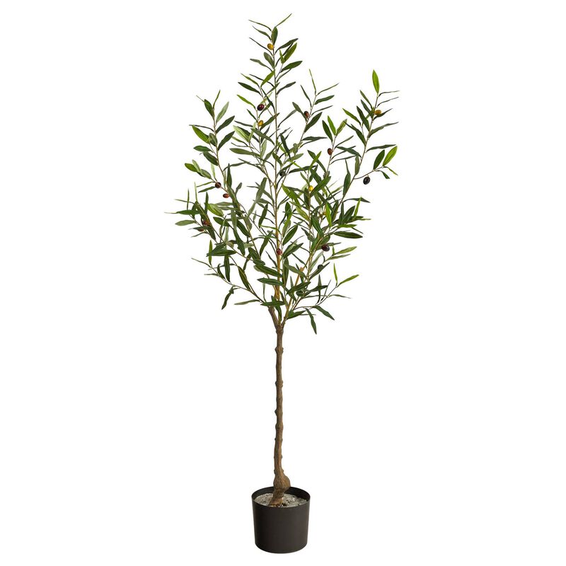 Nearly Natural 5-ft Olive Artificial Tree