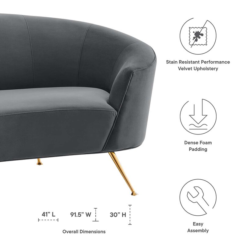 Marchesa Upholstered Performance Velvet Sofa image number 6