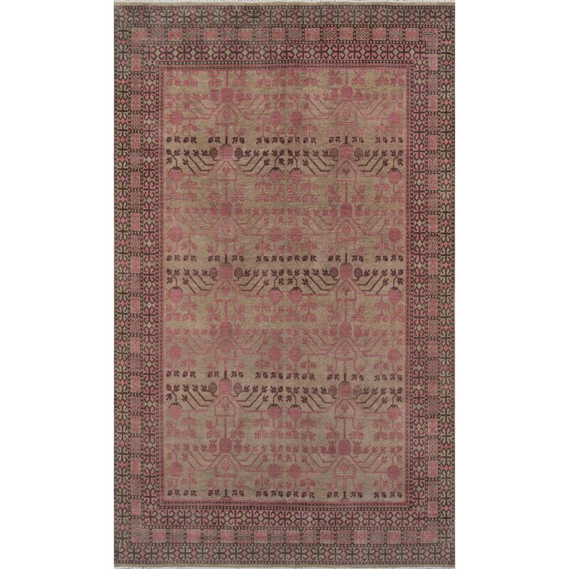 Momeni Traditional Rectangle Area Rug, Pink, 3'9 X 5'9