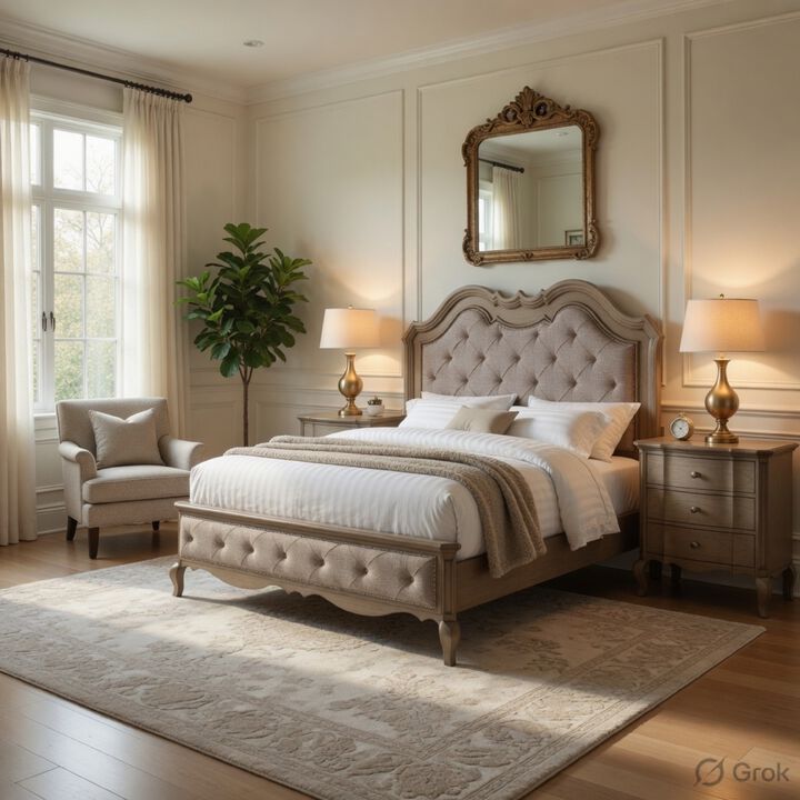 Queen Size Bedroom Set, Brown Finish, Storage Bed with Drawers, 2-Piece Set with Bed and Nightstand