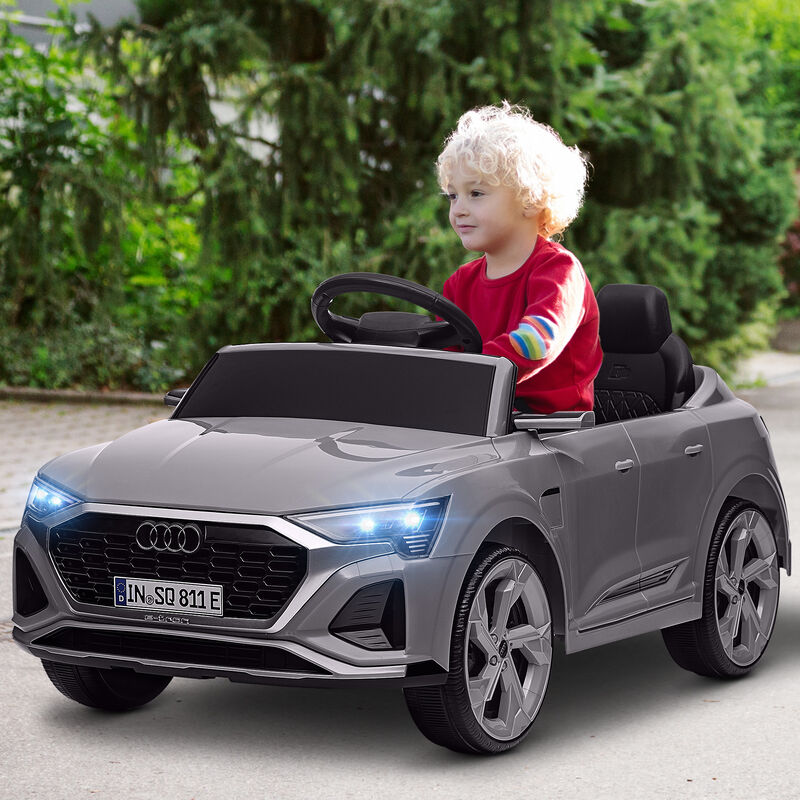 BreeBe Audi Q8 e-tron Sportback Licensed 12V Battery Powered Kids Electric Car w/ Spring Suspension, Soft Start image number 1