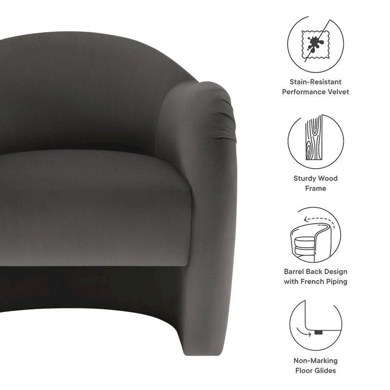 Compose Performance Velvet Accent Chair image number 2