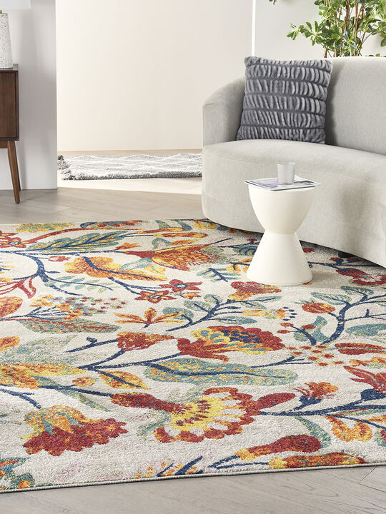 Allur ALR09 Ivory/Multicolor 4' x 6' Rug