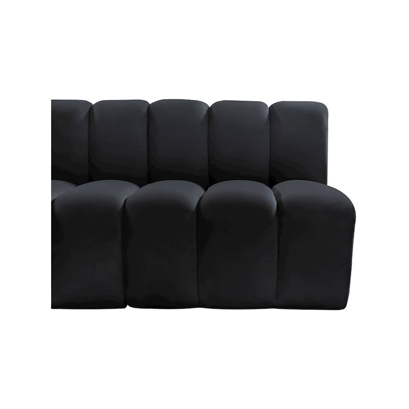 Meridian Furniture Arc Black Velvet Modular Sofa