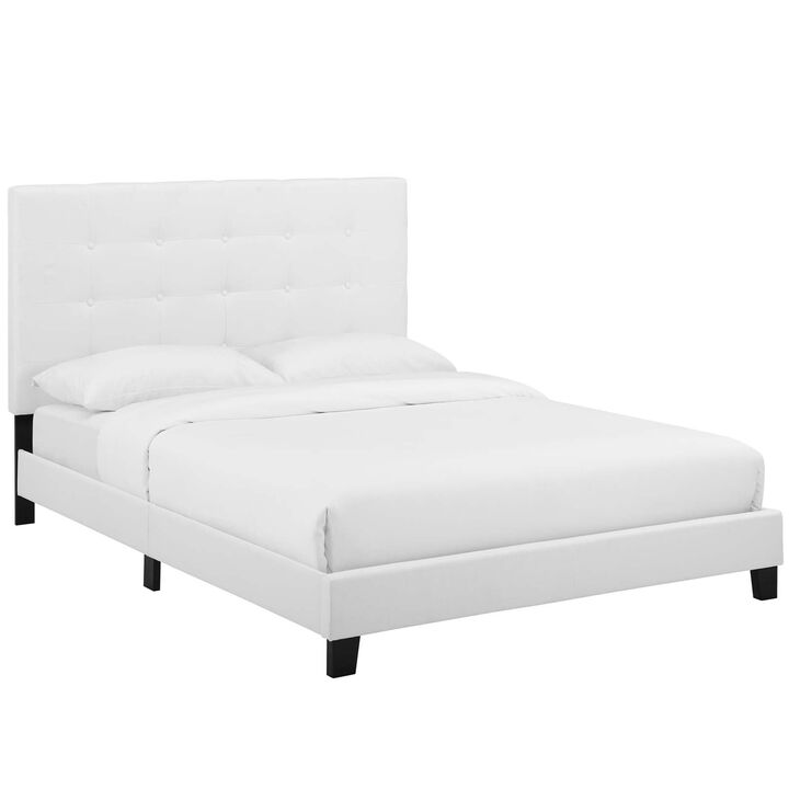 Modway - Melanie Full Tufted Button Upholstered Fabric Platform Bed