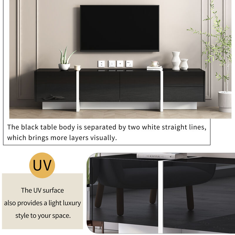 Merax Contemporary Rectangle Design TV Stand