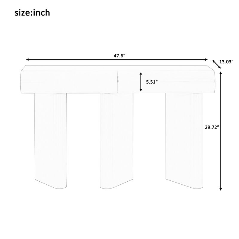 Merax  Narrow Entryway Table Modern Hallway Sofa Table with 2 Drawers