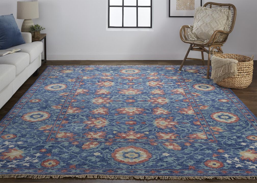 Beall 6713F Blue/Red 2' x 3' Rug