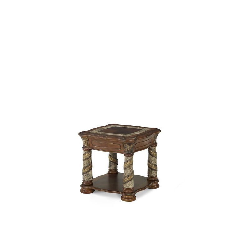 Starlight Canyon Home Classic Chestnut Finish Square End Table for Living Room &ndash; Solid Wood Design image number 2