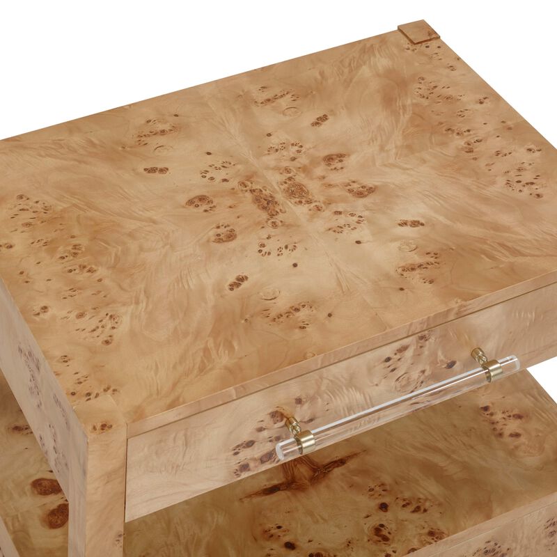Brandyss Honey Burl Nightstand image number 6