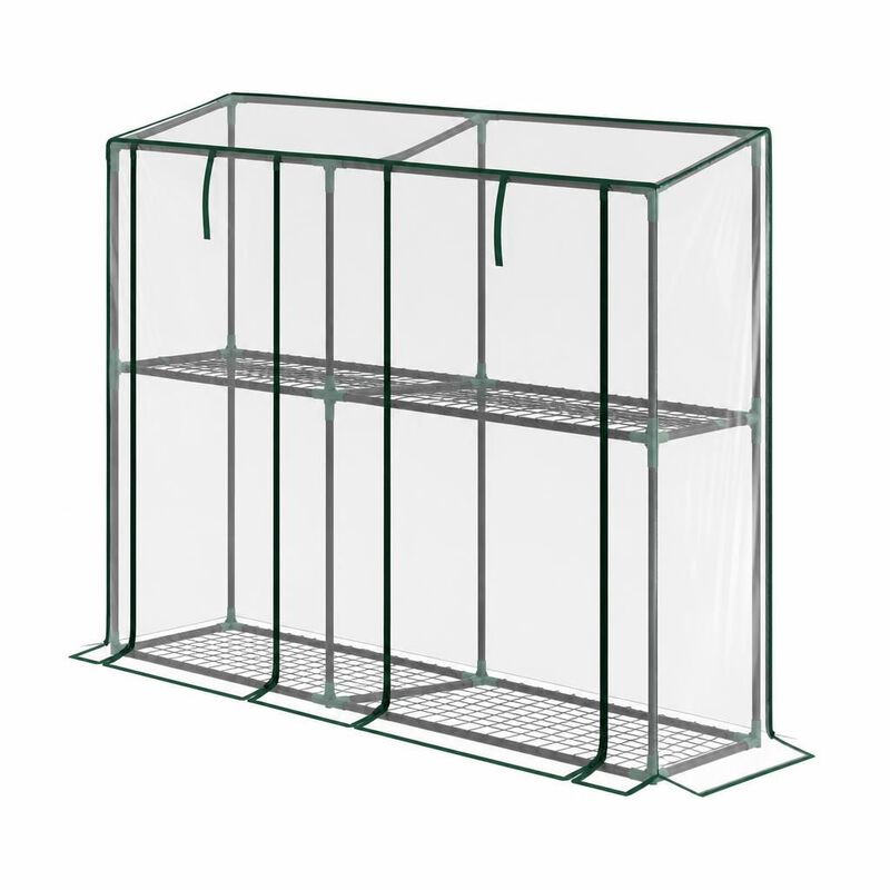WOW PIONEER Portable Lean-to Wall Greenhouse with Three-Tier Six Wire Shelves for Plant Protection, Growing and Space-Saving Outdoor Indoor Use image number 0